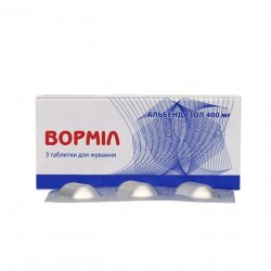 Вормил (аналог Альдазол, Альбендазол) жевательные таблетки 400 мг N3 в Дербенте и области фото